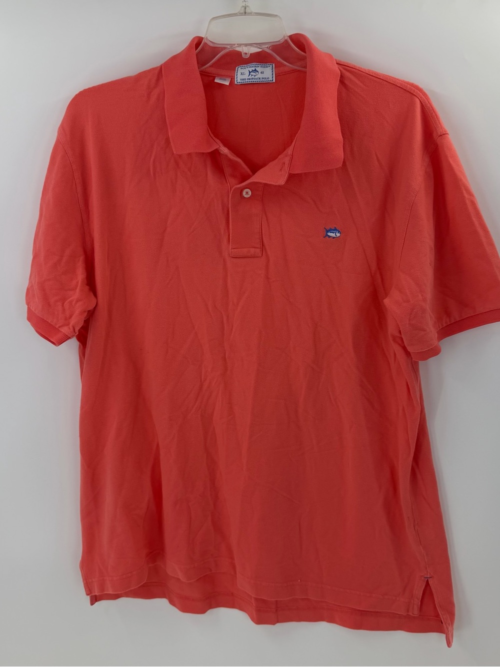Southern Tide The Skipjack Polo Shirt Men’s XL Coral Pink Cotton Blend
